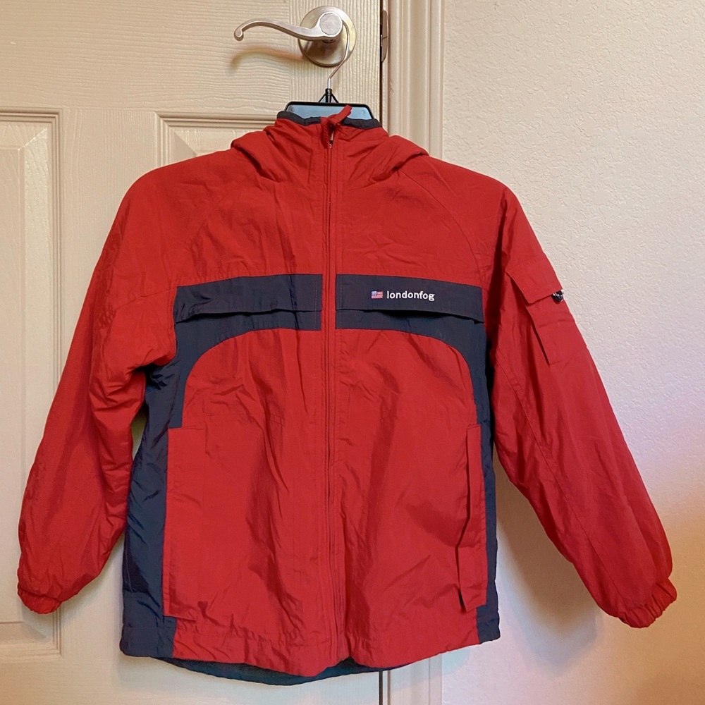London Fog Boy’s red navy reversible jacket